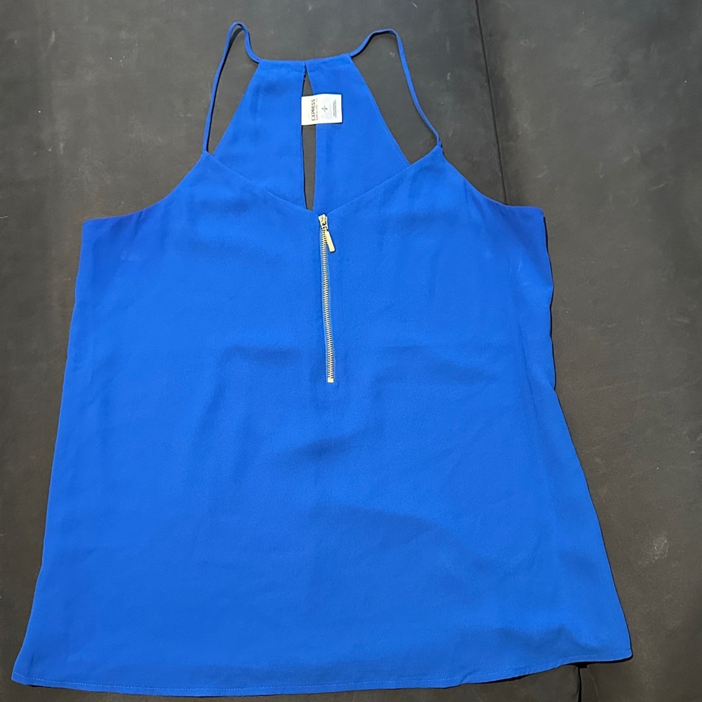 Express Royal Blue Camisole with Front Zipper